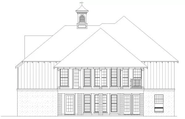 Rear view with basement